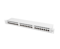 LANBERG Patch Panel 24 Port 1U Kat.6 szary ekranowany PPS6-1024-S - 457382 - zdjęcie 4